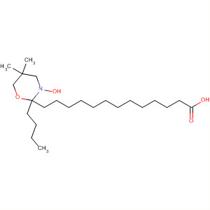 2H-1,3-Oxazin-3(4H)-yloxy,2-butyl-2-(12-carboxydodecyl)dihydro-5,5-dimethyl- molecular structure