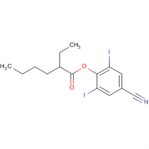 Hexanoic acid, 2-ethyl-, 4-cyano-2,6-diiodophenyl ester molecular structure