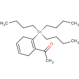 Ethanone, 1-[2-(tributylstannyl)-1,4-cyclohexadien-1-yl]- molecular structure