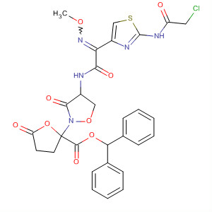2-Furancarboxylic acid,2-[4-[[[2-[(chloroacetyl)amino]-4-thiazolyl](methoxyimino)acetyl]amino]-3-oxo-2-isoxazolidinyl]tetrahydro-5-oxo-, diphenylmethyl ester