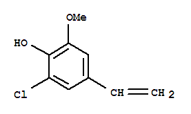 2-chloro-4-ethenyl-6-methoxyphenol molecular structure