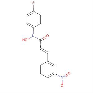 2-Propenamide, N-(4-bromophenyl)-N-hydroxy-3-(3-nitrophenyl)- molecular structure