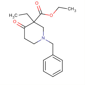 3-Piperidinecarboxylic acid, 3-ethyl-4-oxo-1-(phenylmethyl)-, ethyl ester molecular structure