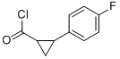 Cyclopropanecarbonylchloride, 2-(4-fluorophenyl)- molecular structure
