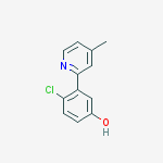 4-CHLORO-3-(4-METHYLPYRIDIN-2-YL)PHENOL molecular structure
