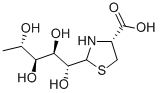 2-(L-RHAMNO-TETRAHYDROXYPENTYL)-4(R)-1,3-THIAZOLIDINE-4-CARBOXYLIC ACID molecular structure