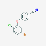 4-(5-bromo-2-chlorophenoxy)benzonitrile molecular structure