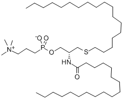 1,2-DIDEOXY-1-(S-HEXADECYL)THIO-2-(N-HEXADECANOYL)AMINO-SN-GLYCERYL-3-PHOSPHORYLCHOLINE molecular structure