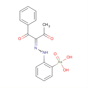 Arsonic acid, [2-[(1-benzoyl-2-oxopropylidene)hydrazino]phenyl]- molecular structure