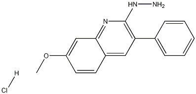 2-Hydrazino-7-methoxy-3-phenylquinoline hydrochloride molecular structure
