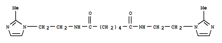 Hexanediamide,N1,N6-bis[2-(2-methyl-1H-imidazol-1-yl)ethyl]- molecular structure