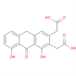 2,7-Anthracenediacetic acid, 9,10-dihydro-1,8-dihydroxy-9-oxo- molecular structure