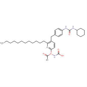 Carbamic acid,[4-[[4-[[(cyclohexylamino)carbonyl]amino]phenyl]methyl]phenyl]-, dodecylester molecular structure