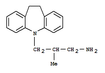 5H-Dibenzb,fazepine-5-propanamine, 10,11-dihydro-.beta.-methyl- molecular structure