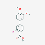 4-(3,4-dimethoxyphenyl)-2-fluorobenzoic Acid molecular structure