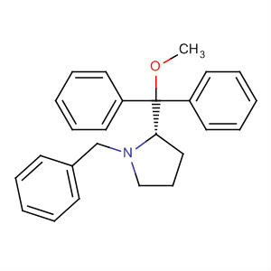 Pyrrolidine, 2-(methoxydiphenylmethyl)-1-(phenylmethyl)-, (2S)- molecular structure