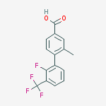 4-[2-fluoro-3-(trifluoromethyl)phenyl]-3-methylbenzoic Acid molecular structure