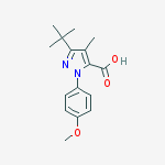 5-tert-butyl-2-(4-methoxyphenyl)-4-methylpyrazole-3-carboxylic Acid