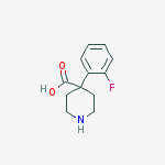 4-Piperidinecarboxylic acid, 4-(2-fluorophenyl)- molecular structure