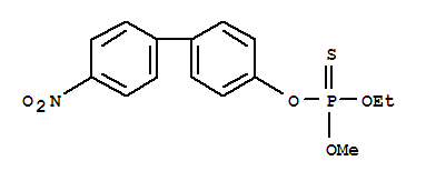 O-ethyl O-methyl O-(4'-nitrobiphenyl-4-yl) phosphorothioate molecular structure