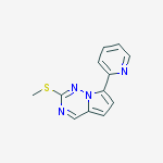 2-methylsulfanyl-7-pyridin-2-ylpyrrolo[2,1-f][1,2,4]triazine molecular structure