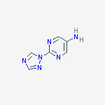 2-(1H-1,2,4-triazol-1-yl)pyrimidin-5-amine molecular structure