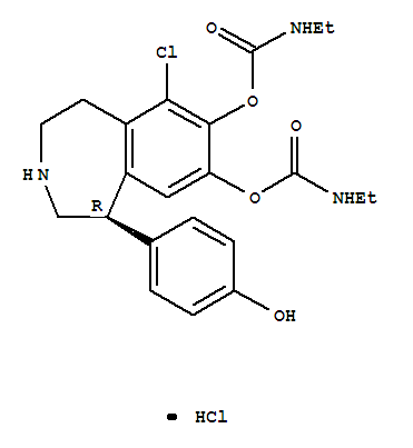 6-chloro-7,8-diethyl-1-(4-hydroxyphenyl)-1,2,4,5-tetrahydro-3H-3-benzazepine-3-carboxamide