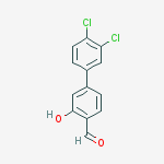 4-(3,4-dichlorophenyl)-2-hydroxybenzaldehyde molecular structure