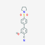 2-hydroxy-4-(4-pyrrolidin-1-ylsulfonylphenyl)benzonitrile