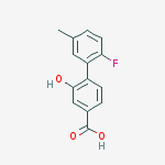 4-(2-fluoro-5-methylphenyl)-3-hydroxybenzoic Acid molecular structure