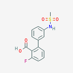 2-fluoro-6-[3-(methanesulfonamido)phenyl]benzoic Acid molecular structure