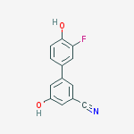 3-(3-fluoro-4-hydroxyphenyl)-5-hydroxybenzonitrile molecular structure