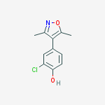2-chloro-4-(3,5-dimethyl-1,2-oxazol-4-yl)phenol molecular structure