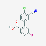 2-(4-chloro-3-cyanophenyl)-4-fluorobenzoic Acid molecular structure