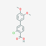 2-chloro-4-(3,4-dimethoxyphenyl)benzoic Acid molecular structure
