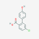 4-chloro-2-(4-hydroxyphenyl)benzoic Acid molecular structure