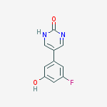 5-(3-fluoro-5-hydroxyphenyl)-1h-pyrimidin-2-one molecular structure