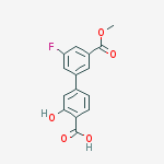 4-(3-fluoro-5-methoxycarbonylphenyl)-2-hydroxybenzoic Acid molecular structure