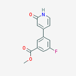 4-(3-FLUORO-5-METHOXYCARBONYLPHENYL)-2-HYDROXYPYRIDINE molecular structure