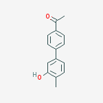 1-[4-(3-hydroxy-4-methylphenyl)phenyl]ethanone molecular structure