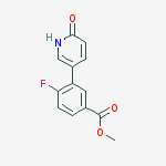 5-(2-FLUORO-5-METHOXYCARBONYLPHENYL)-2-HYDROXYPYRIDINE molecular structure
