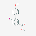 Methyl 4-fluoro-3-(4-hydroxyphenyl)benzoate molecular structure