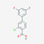 2-chloro-4-(3,5-difluorophenyl)benzoic Acid molecular structure