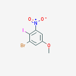 3-BROMO-2-IODO-5-METHOXYNITROBENZENE molecular structure