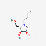 3,4-Pyrrolidinediol, 1-butyl-2-(hydroxymethyl)-, (2S,3S,4S)- molecular structure
