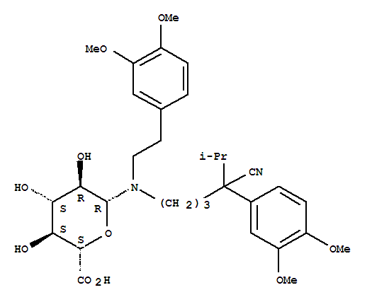 Norverapamil N-b-D-Glucuronide molecular structure