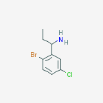 1-(2-bromo-5-chlorophenyl)propan-1-amine molecular structure