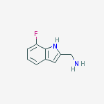 (7-fluoro-1h-indol-2-yl)methanamine molecular structure