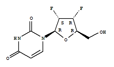 2',3'-dideoxy-2',3'-difluorouridine molecular structure