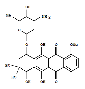 4-O-methyl-13-hydroxyoxaunomycin molecular structure